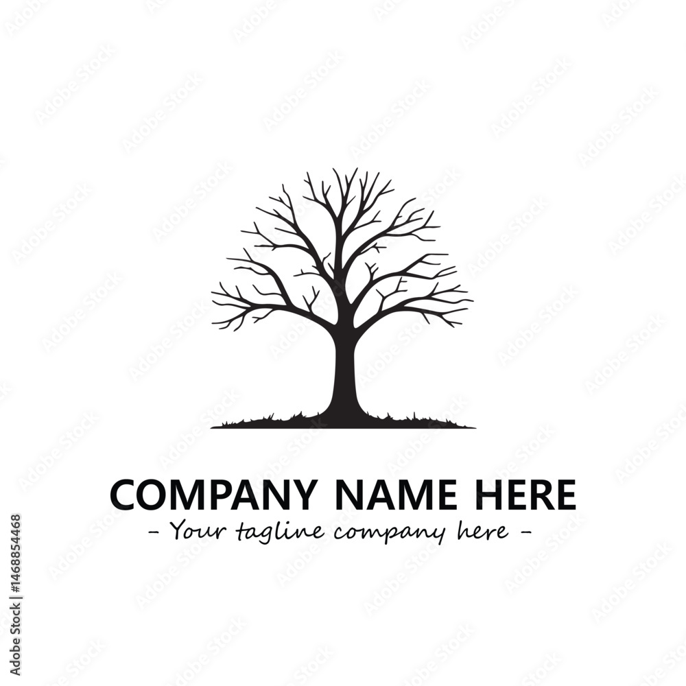 Fototapeta premium Tree Silhouette Logo Company Design Illustration Vector Graphic Image