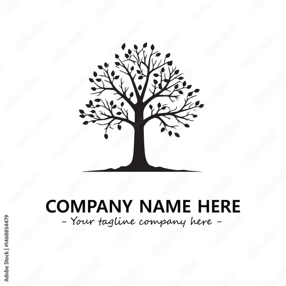 Obraz premium Tree Silhouette Logo Company Design Illustration Vector Graphic Image