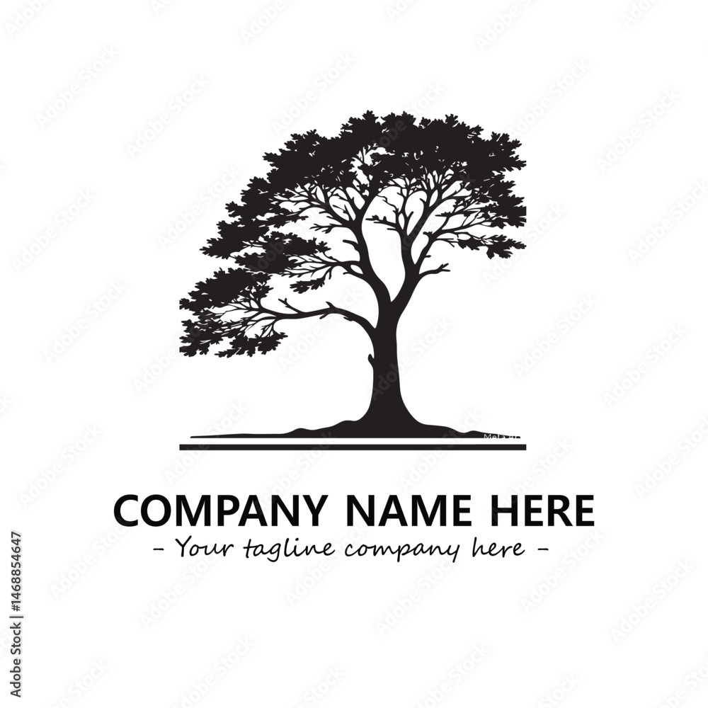 Obraz premium Tree Silhouette Logo Company Design Illustration Vector Graphic Image