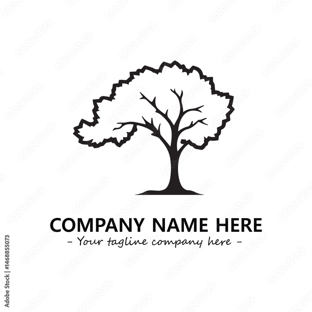 Obraz premium Tree Silhouette Logo Company Design Illustration Vector Graphic Image