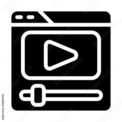 Video chapter timeline Solid Icon