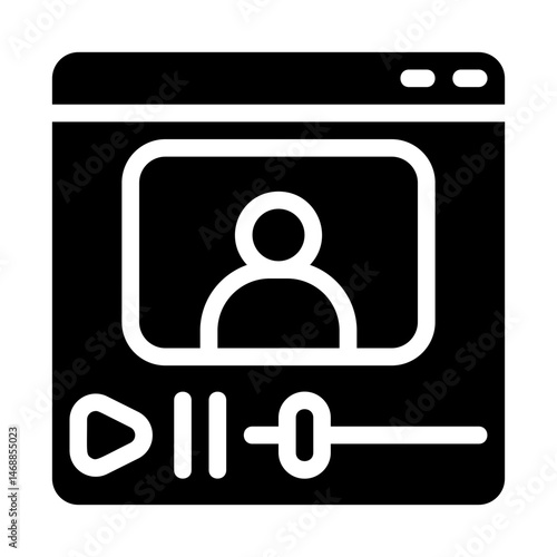 Video lecture thumbnail Solid Icon