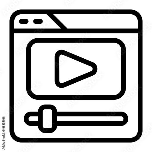 Video chapter timeline Line Icon
