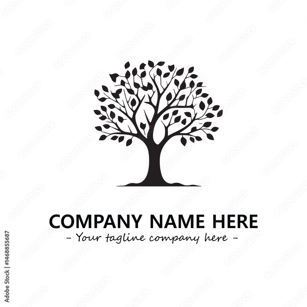 Obraz premium Tree Silhouette Logo Company Design Illustration Vector Graphic Image