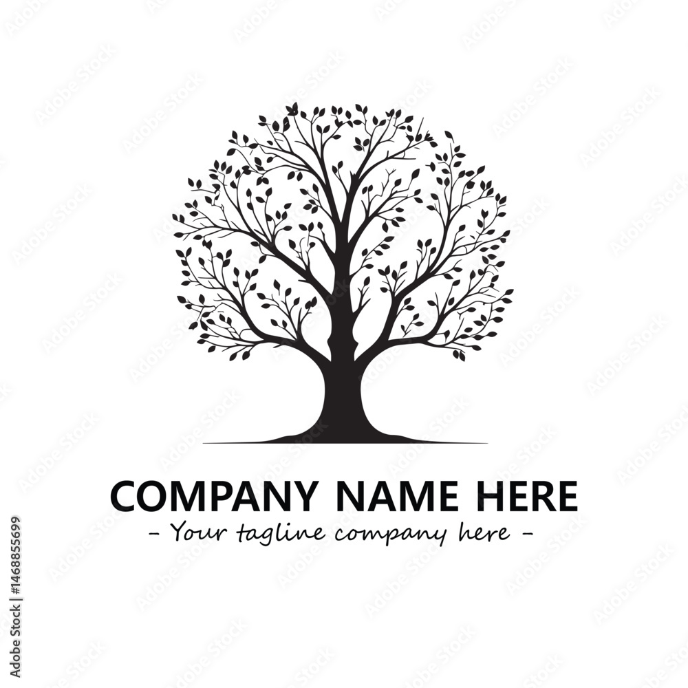 Obraz premium Tree Silhouette Logo Company Design Illustration Vector Graphic Image