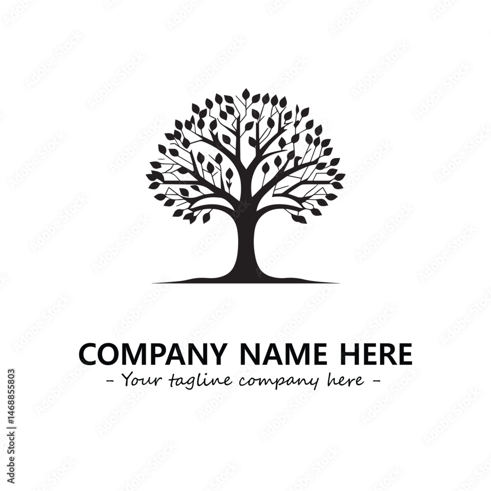 Fototapeta premium Tree Silhouette Logo Company Design Illustration Vector Graphic Image