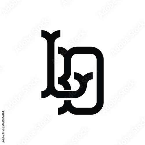 LD monogram logo design letter text name symbol monochrome logotype alphabet character simple logo