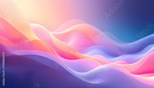 Wallpaper Mural Gradient mesh background blending coral, peach, and lavender with a smooth, fluid feel . Torontodigital.ca