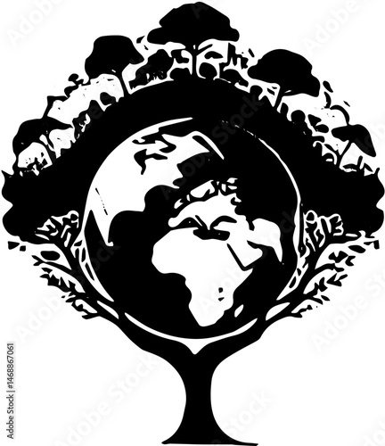 earth globe enviroment vector illustration