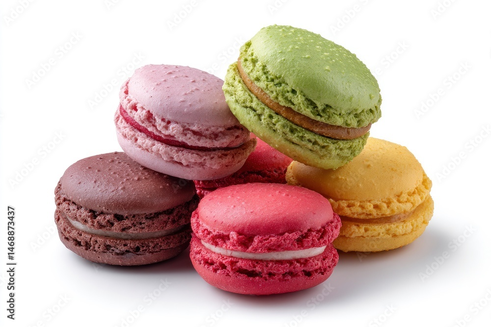 Colorful Macarons: A Delightful Pastry Still Life Colorful Macarons: A Delightful Pastry Still Life