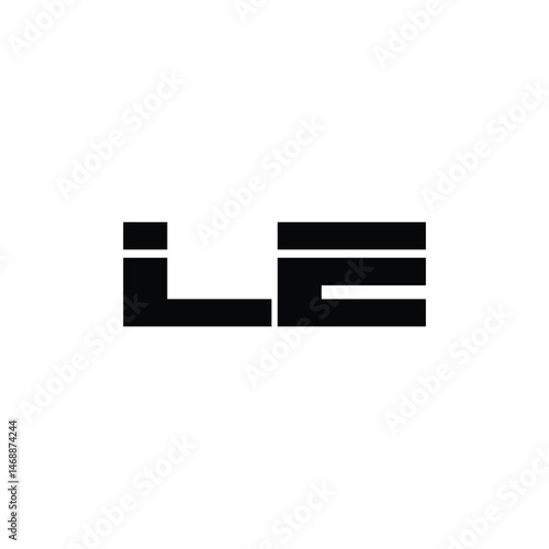 LE monogram logo design letter text name symbol monochrome logotype alphabet character simple logo