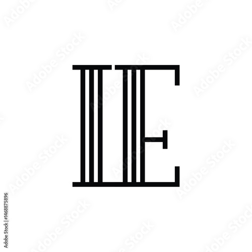 LE monogram logo design letter text name symbol monochrome logotype alphabet character simple logo