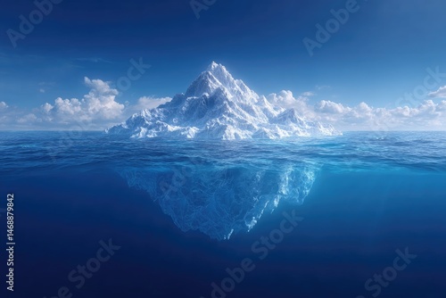 Wallpaper Mural Large Iceberg Reflection In Ocean Torontodigital.ca