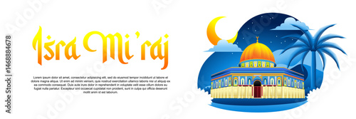 illustration about Isra' Mi'raj
