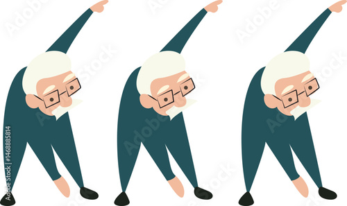The image shows three cartoon