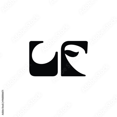 LF monogram logo design letter text name symbol monochrome logotype alphabet character simple logo