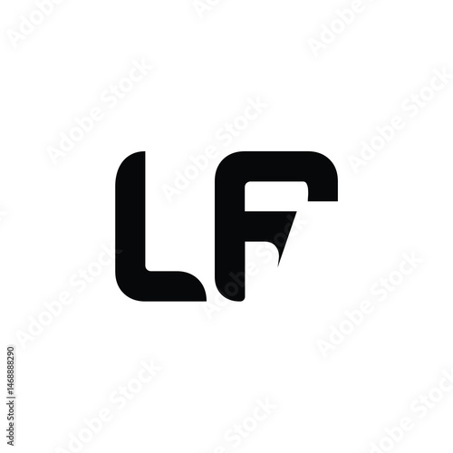LF monogram logo design letter text name symbol monochrome logotype alphabet character simple logo