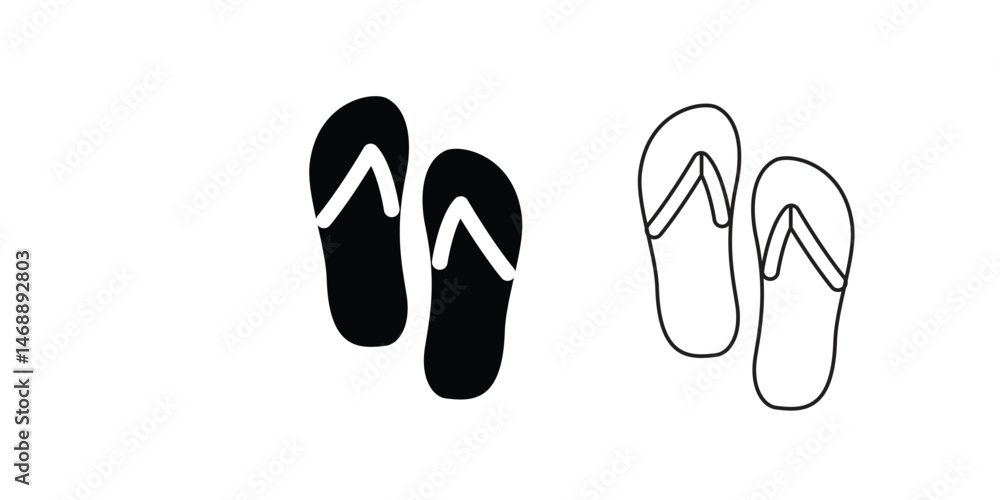 sendal icon. vector art sendal icon. vector art