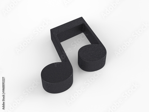 Tableau sur toile Plastic music note symbol