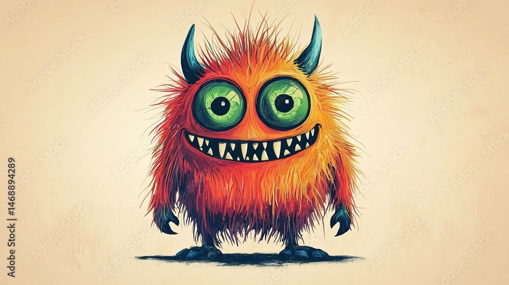 Fototapeta premium Fluffy Monster Digital Art