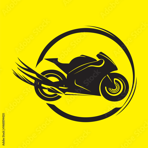 Motorsport Logo Simple Modern Corporate Design Image Vector.