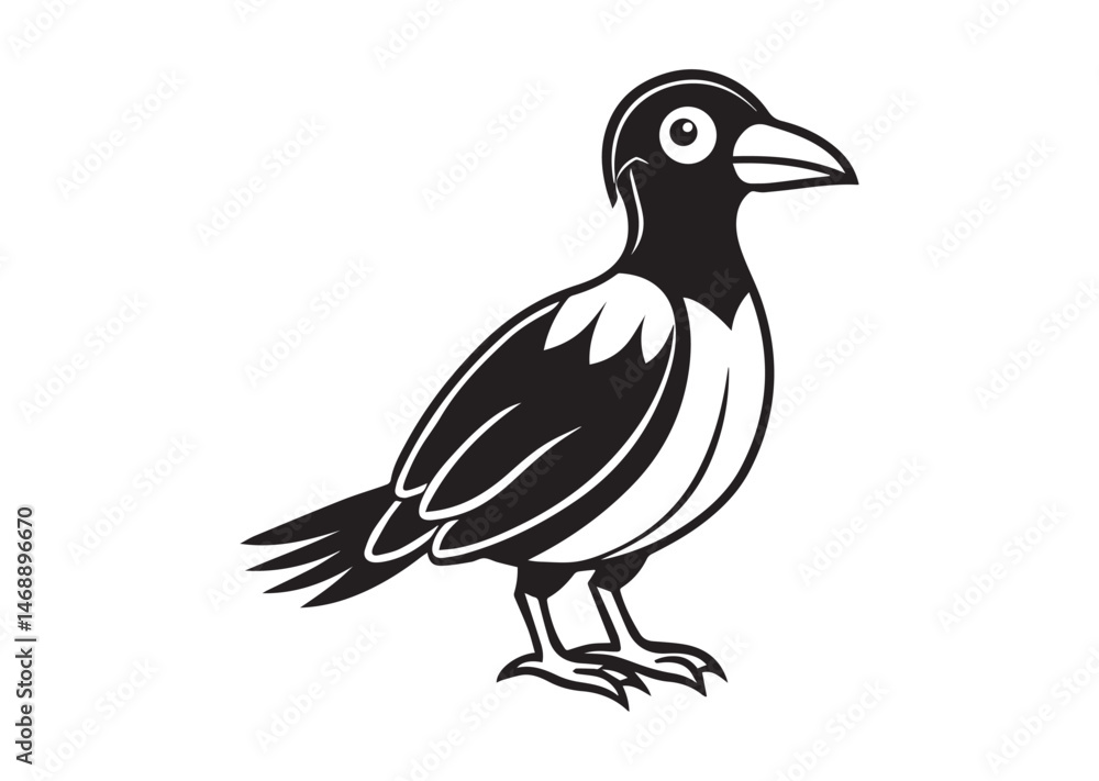 Cartoon Bird Silhouette Vector Cartoon Bird Silhouette Vector