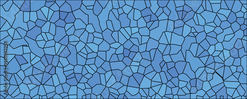 Network of jagged forms arranged in an aesthetically pleasing mosaic structure

