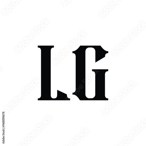 LG monogram logo design letter text name symbol monochrome logotype alphabet character simple logo