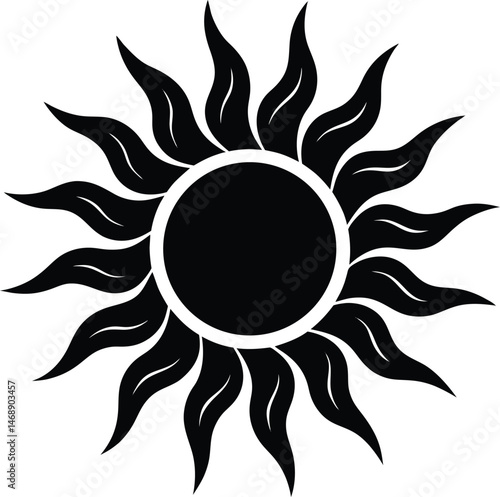 blazing sun icon vector illustration
