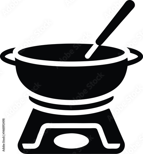 Fondue Pot Icon Vector Illustration