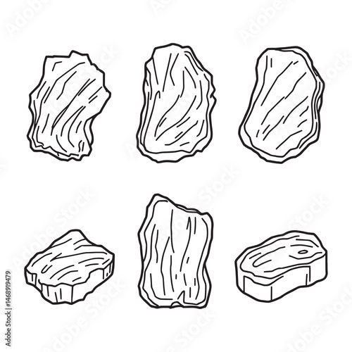 Hand-drawn Texas brisket and barbecue cooking vector illustration