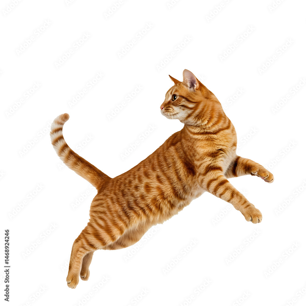 A cat jumping in the air - Transparent Background A cat jumping in the air - Transparent Background