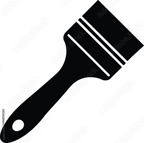 Paintbrush Art Silhouette Icon Vector Illustration