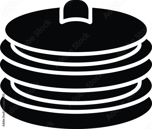 Pancake Stack Icon Vector Illustration