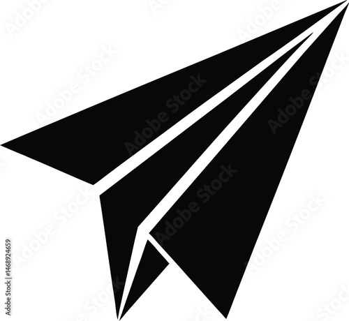 Paper Airplane in Sky Icon Vector Illustration