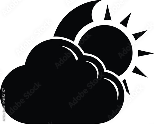 Partly Cloudy Icon Vector Illustration