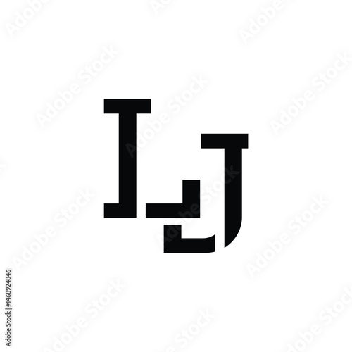 LJ monogram logo design letter text name symbol monochrome logotype alphabet character simple logo