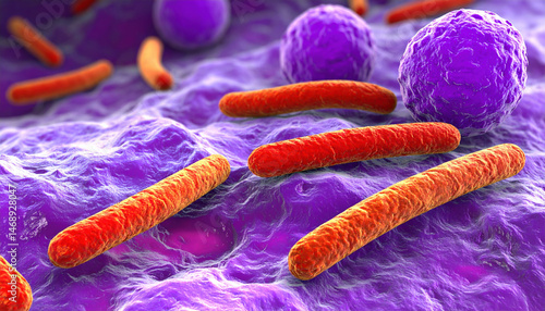 Photos False color light microscopy image of Fusobacterium spp