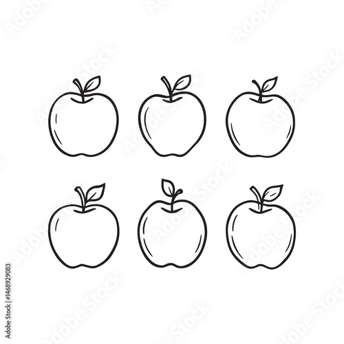 Minimalist sugar apple vector outline drawing artwork