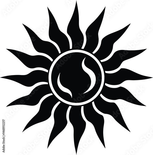 Solar Flare Icon Vector Illustration