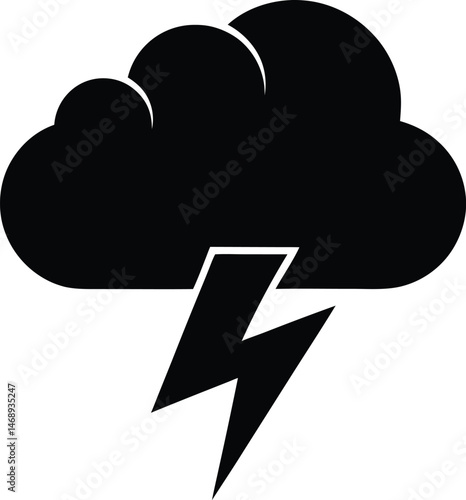 Storm Cloud Icon Vector Illustration