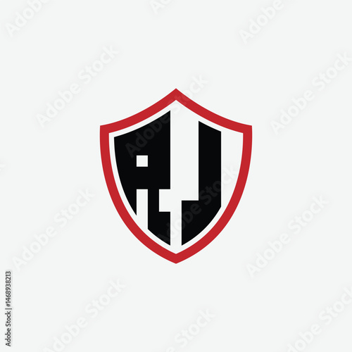 Free Download 766 shield logo shape letter alphabet educational learning R J - GFXLoad