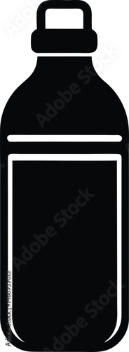 Water Bottle Silhouette Icon Vector Illustration