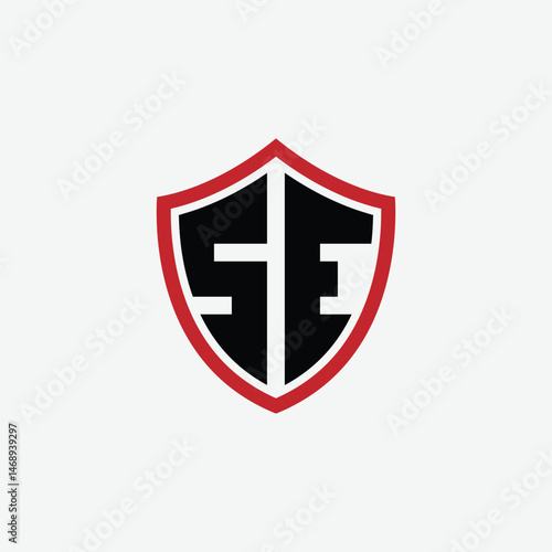 778 shield logo shape letter alphabet educational learning S E