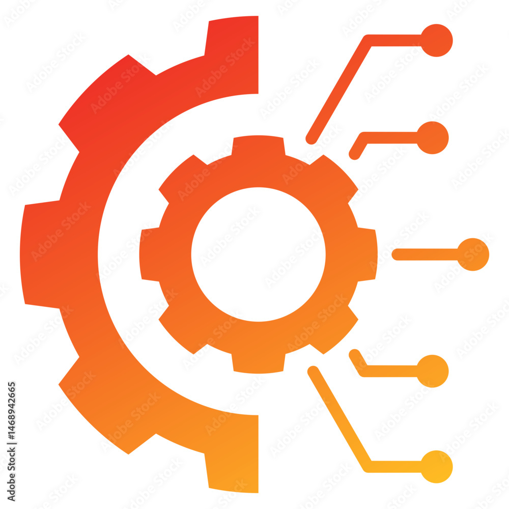 Engineering Glyph Gradient Icon Engineering Glyph Gradient Icon