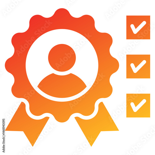 Competence Glyph Gradient Icon