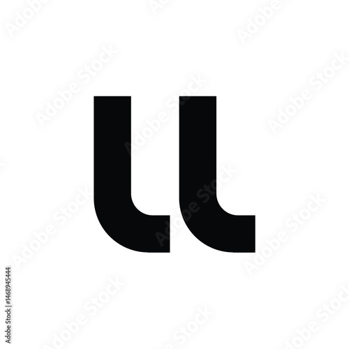 LL monogram logo design letter text name symbol monochrome logotype alphabet character simple logo
