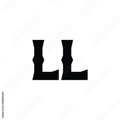 LL monogram logo design letter text name symbol monochrome logotype alphabet character simple logo