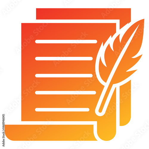 Testament Glyph Gradient Icon
