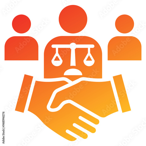 Arbitration Glyph Gradient Icon